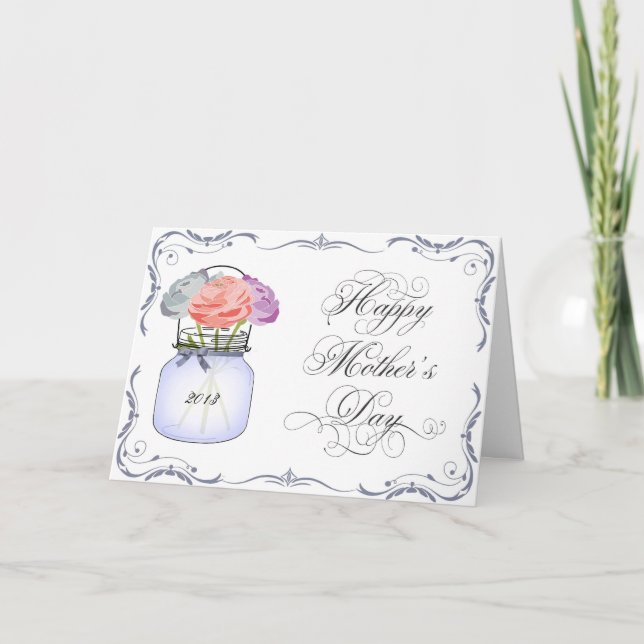 Mason Jar Mother's Day Card (Front)