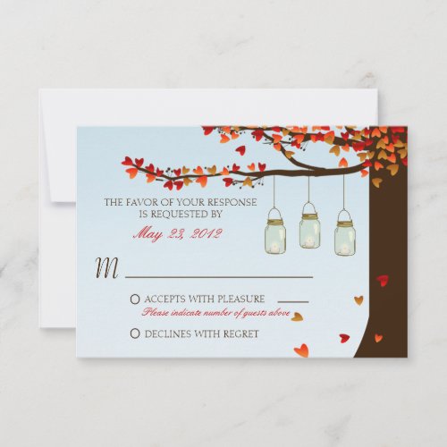 Mason Jar Oak Tree RSVP