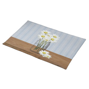 Mason Jar Of Daisies Placemat