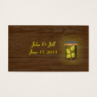 Mason Jar Of Fireflies Wedding Hang Tag