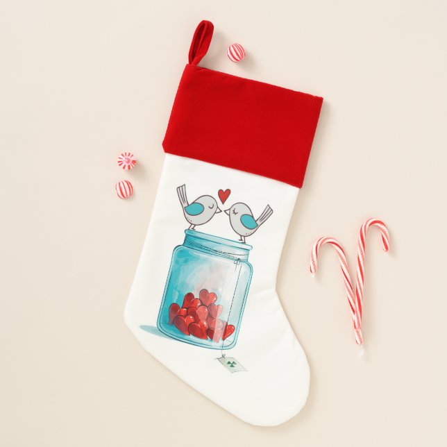 Mason Jar of Love Christmas Stocking (Front)