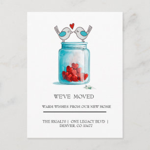 Mason Jar of Love home moving Postcard