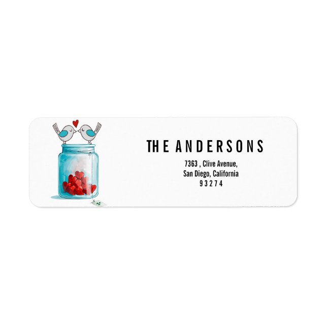 Mason Jar of Love Label (Front)