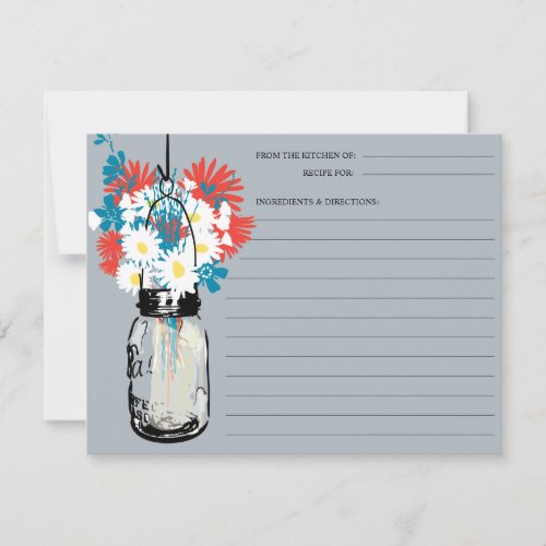 Mason Jar Recipe Card