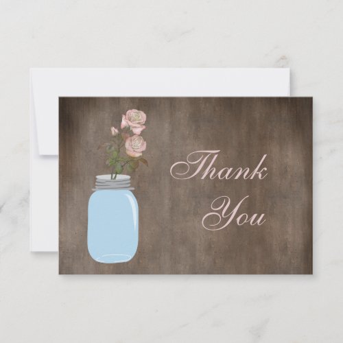 Mason Jar &amp; Roses Rustic Thank You