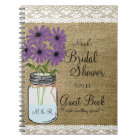 Mason Jar Rustic Country-Bridal Shower Guest Book-