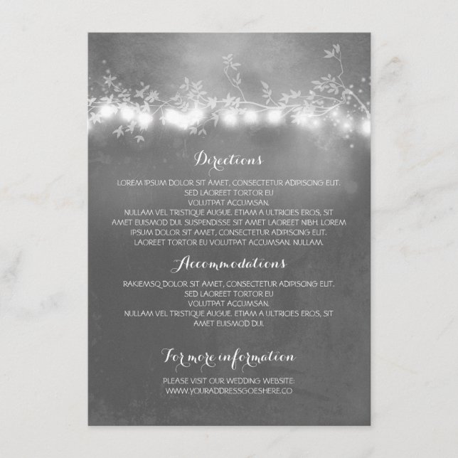 Mason Jar Rustic Wedding Details Enclosure Card (Front)