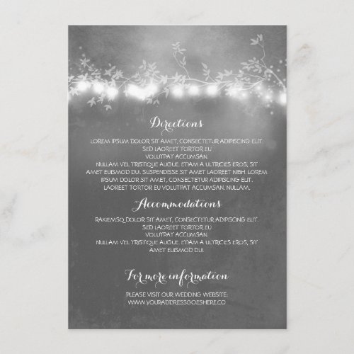 Mason Jar Rustic Wedding Details Enclosure Card