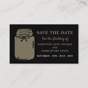 Mason Jar, Save the Date Enclosure Card