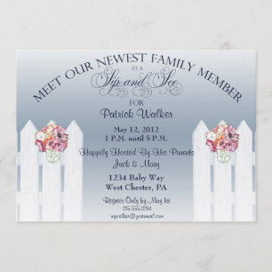 Mason Jar Sip and See Invitation