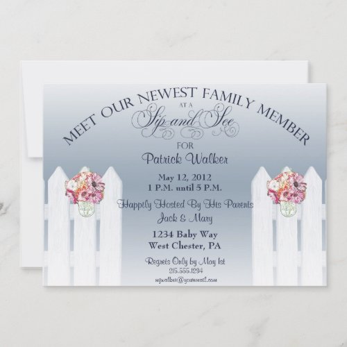 Mason Jar Sip and See Invitation