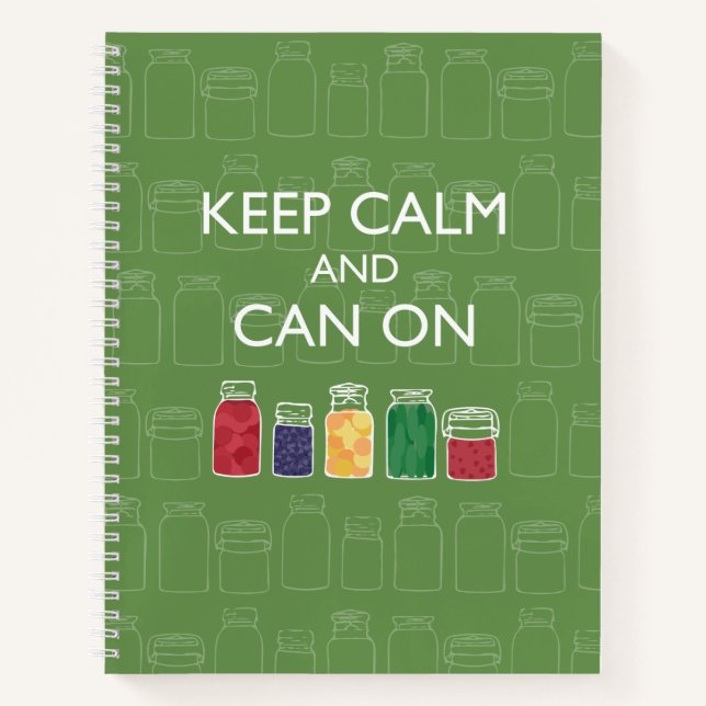 Mason Jar Spiral Notebook Canning Journal (Front)