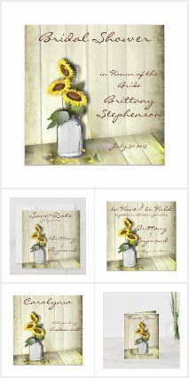 Mason Jar Sunflower Wedding