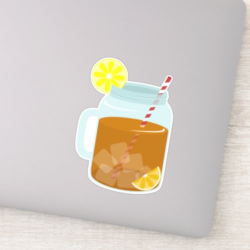 Mason Jar Sweet Tea Iced Tea Drink Sticker