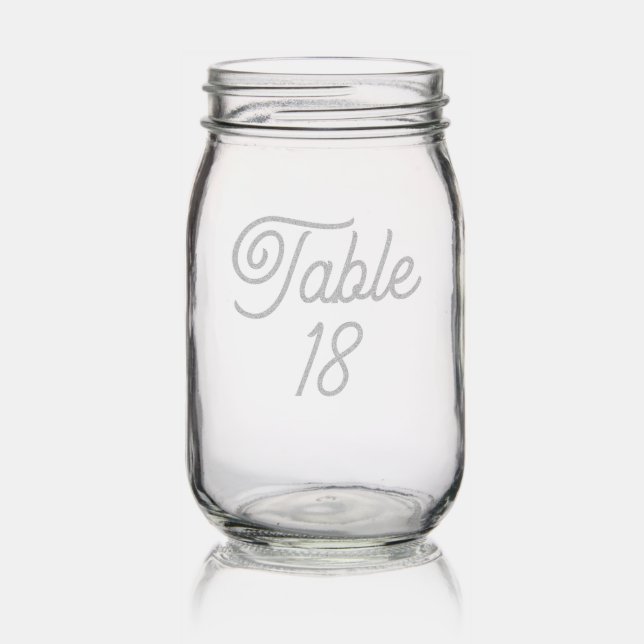 Mason Jar Table Number Centerpieces (Glassware)