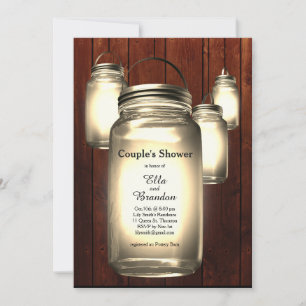 Mason Jar Wedding Couple's Shower Invitation