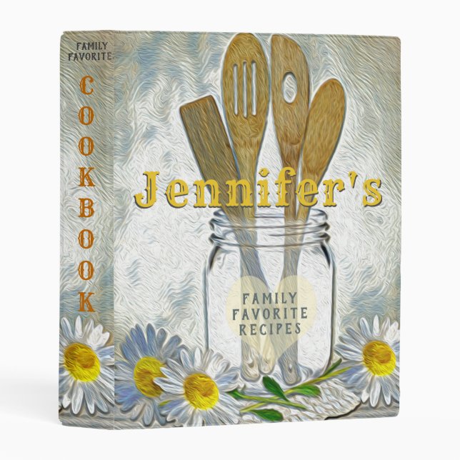 Mason Jar with Heart Mini Binder (Front/Spine)