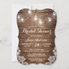 Mason Jars Lights Rustic Wood Lace Bridal Shower