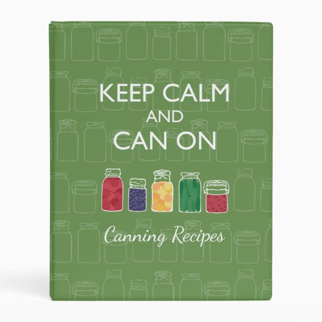 Mason Jars Recipe Book Canning Journal or Binder (Front)
