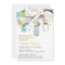 Mason Jars Spring Floral Bridal Shower Invitaiton
