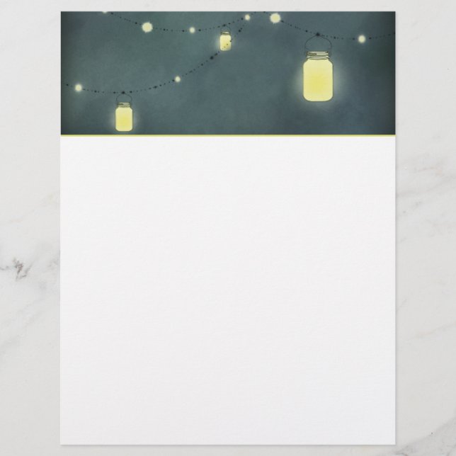 Mason Jars Summer Night Letterhead (Front)