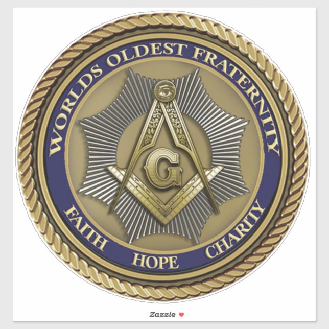 Mason Logo Masonic Order Genuine Sticker (Sheet)