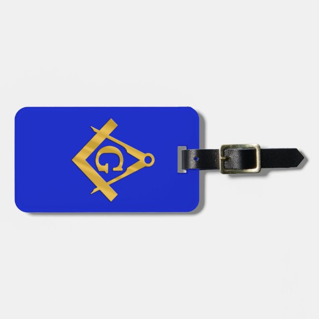 Mason - Masonic Blue Luggage Tag (Front Horizontal)