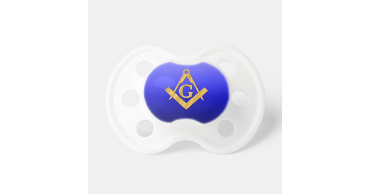 Mason Masonic with Gradient Blue Pacifier | Zazzle