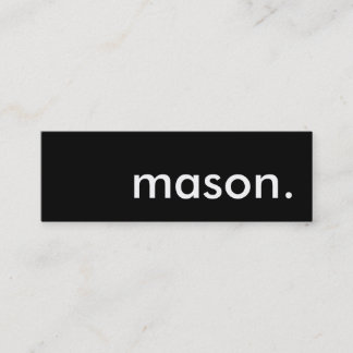 mason. mini business card