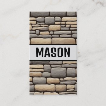 Mason Modern Business Card by businessCardsRUs at Zazzle