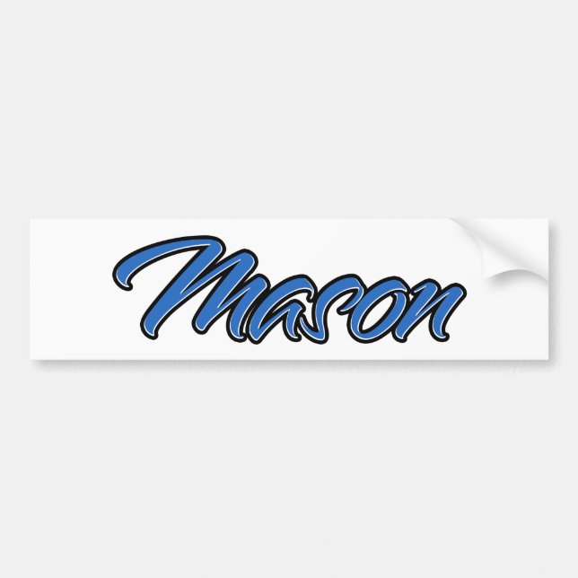 Mason Name blue Aufkleber Sticker Autoaufkleber (Front)