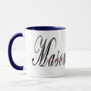 Mason, Name, Logo, Blue Combo Coffee Mug. Mug