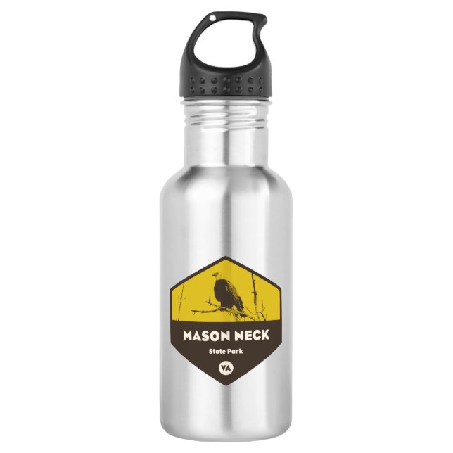 Mason Neck State Park Stainless Steel Water Bottle (Front)