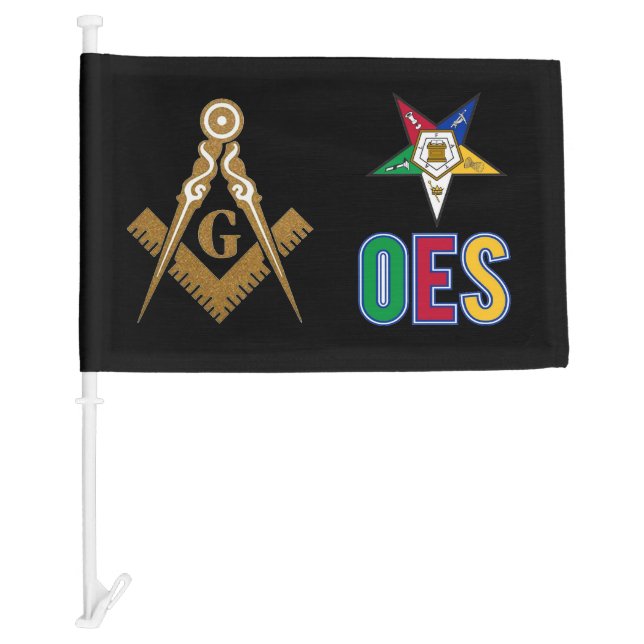 Mason  OES Car Flag (Front)