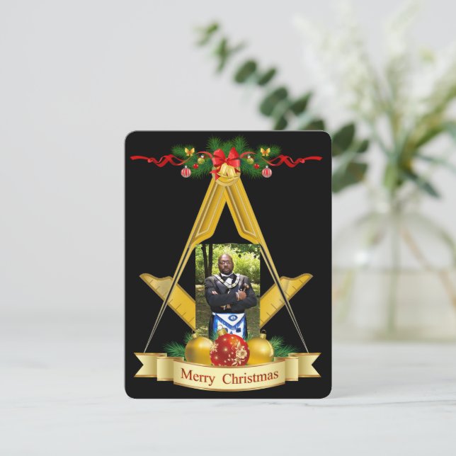 Mason Personalized  Holiday Card (Standing Front)