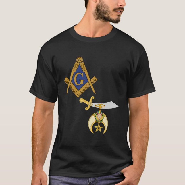 Mason Shriner Split Masonic Shrine Noble Shirt (Front)