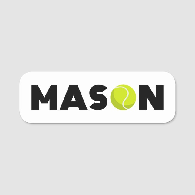 Mason Tennis Name Tag (Front)