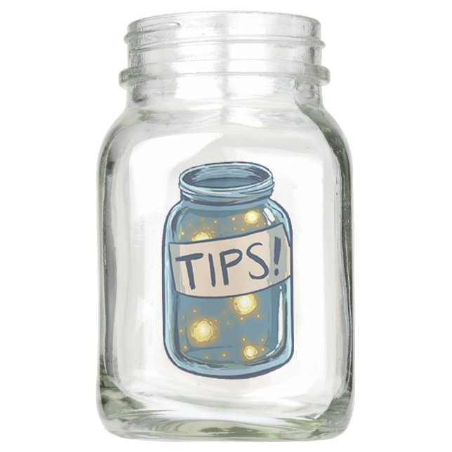 Mason Tips Glow Jar (Left)