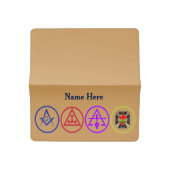 Masonic and Family Checkbook Cover (Open)