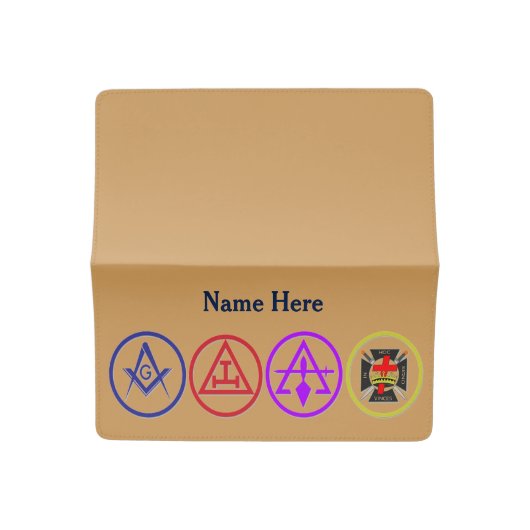 Masonic and Family Checkbook Cover (Open)