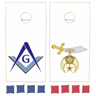 Masonic and Shriner Premium Cornhole Set