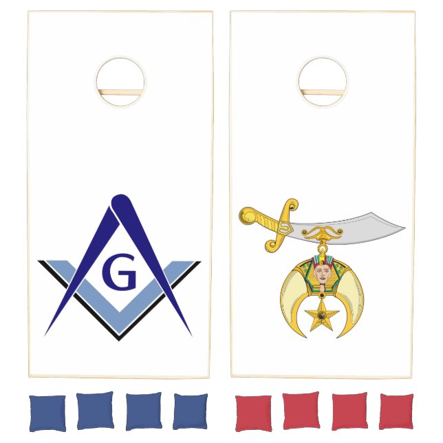 Masonic and Shriner Premium Cornhole Set (Set)