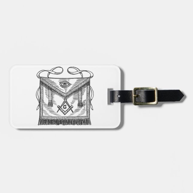 Masonic Apron Luggage Tag (Front Horizontal)