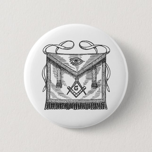 Masonic Apron Pinback Button (Front)