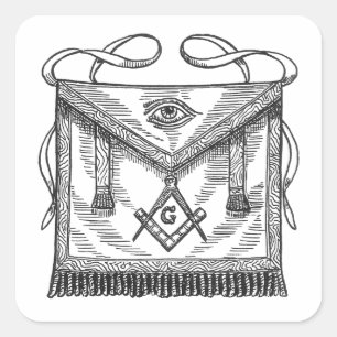 Masonic Apron Square Sticker