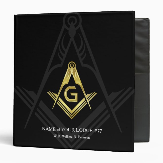 Masonic Binders | Freemason Lodge Gift Ideas (Front/Inside)