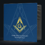 Masonic Binders | Freemason Office Supplies<br><div class="desc">Personalized masonic binders are a great way to keep your lodge notes organized. They are also great freemason gift ideas for a fellow brother (at the Annual Installation of Officers or any special event)! The classy, unique design depicts a gold square and compass freemasonry symbol in gold, over a deep...</div>
