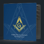 Masonic Binders | Freemason Office Supplies<br><div class="desc">Personalized masonic binders are a great way to keep your lodge notes organized. They are also great freemason gift ideas for a fellow brother (at the Annual Installation of Officers or any special event)! The classy, unique design depicts a gold square and compass freemasonry symbol in gold, over a deep...</div>