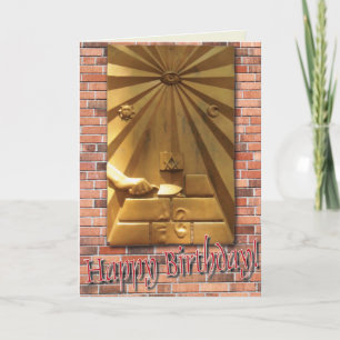 Masonic Birthday Folded Greeting Cards 5" x 7"