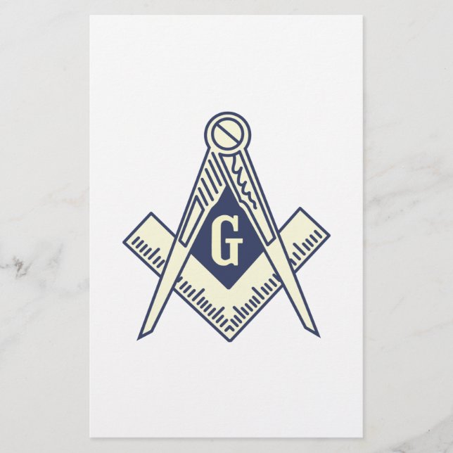 Masonic Blue Lodge Stationary Stationery (Front)